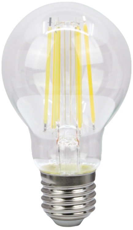Żarówka Źródło światła COG LED globus, przeźroczysty 230 VAC, E27, 7W, 850 lm, A60, 4000K, EEI=E FILA607NW Tracon Electric