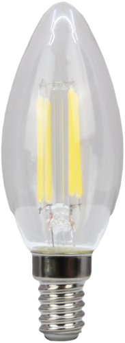 Żarówka Źródło światła COG LED, świeczka, przeźroczysta 230 VAC, E14, 4W, 470 lm, C35, 4000K, EEI=E FILC354NW Tracon Electric