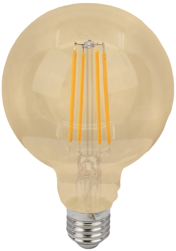 Żarówka Źródło światła COG LED mały glob, przeźroczysty 230 VAC, E27, 7W, 800 lm, G95, 2500K, EEI=E FILGG958W Tracon Electric