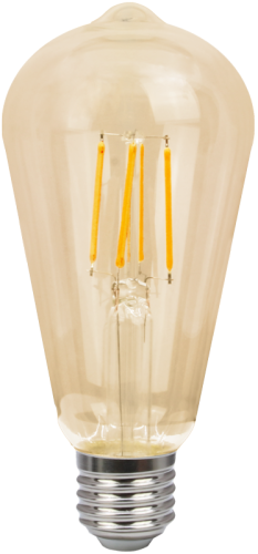 Żarówka Źródło światła COG LED, 230 VAC, E27, 8W, 800 lm, ST64, 2500K, EEI=F FILGST648W Tracon Electric