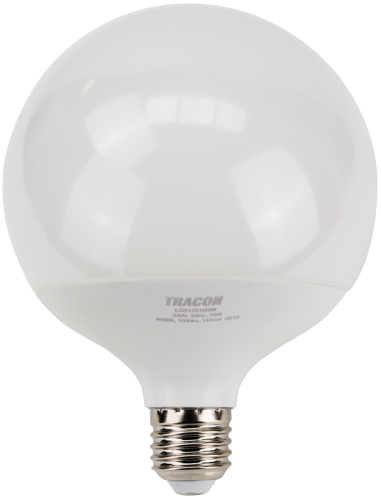 Żarówka LED z chipem Samsung - glob 230V,50Hz,18W,4000K,E27,1820lm,270°,G120,SAMSUNG chip, EEI=F LGS12018NW Tracon Electric