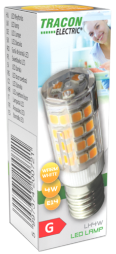 Żarówka Led 230V, 50 Hz, 4W, 2700K, E14, 320lm, T20, EEI=G LH4W Tracon Electric