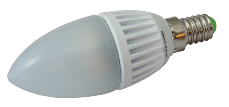 Żarówka LED - świeczka 230VAC, 5 W, 2700 K, E14, 380 lm, 180°, EEI=G LGY5W Tracon Electric