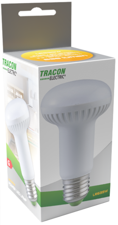 Żarówka LED 230 V, 50 Hz, E27, 9 W, 638 lm, 2700 K, 120°, EEI=G LR639W Tracon Electric