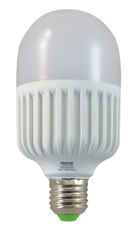 Żarówka LED o wysokiej mocy 230VAC, 20 W, 4000 K, E27, 2050 lm, 270°, EEI=F LHPE2720NW Tracon Electric