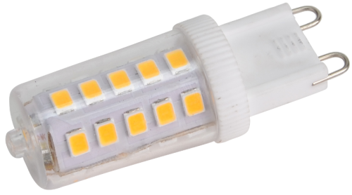 Żarówka Źródło światła LED w obudowie plastikowej 230 VAC, 3 W, 2700 K, G9, 350 lm, 270°, EEI=E LG9X3W Tracon Electric