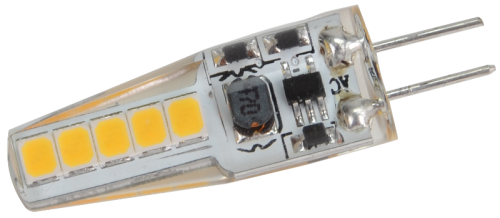 Żarówka Źródło światła LED w obudowie silikonowej 12 VAC/DC, 2 W, 4000 K, G4, 180 lm, 270°, EEI=F LG4X2NW Tracon Electric