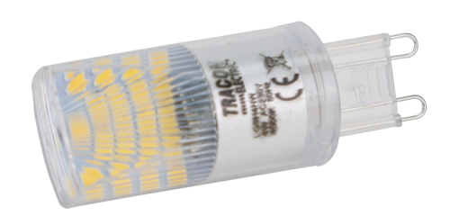 Żarówka Źródło światła LED G4 - obudowa aluminiowa 230 VAC, 4 W, 4000 K, G9, 350 lm, 200°, EEI=F LG9H4NW Tracon Electric