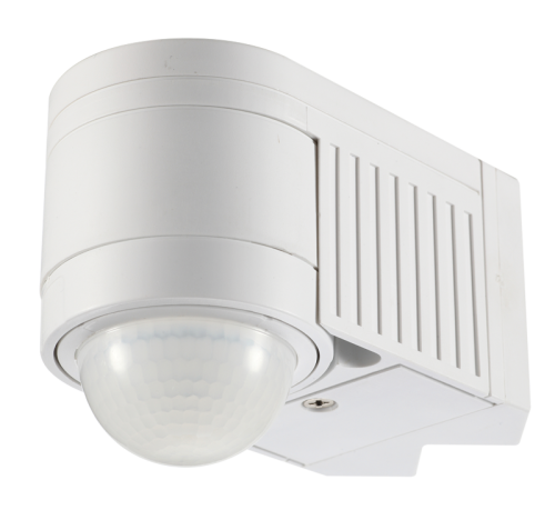 Naścienny czujnik ruchu, narożny, biały 230V, 50Hz, 360°, 1-12m, 10s-15min, 3-2000lux, IP44 TMB-118 Tracon Electric