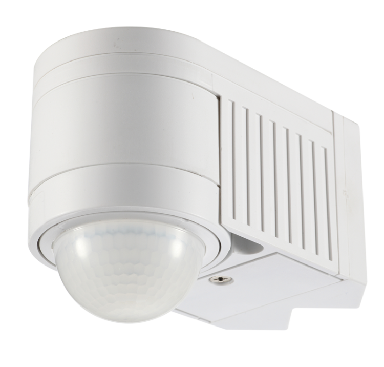 Naścienny czujnik ruchu, narożny, biały 230V, 50Hz, 360°, 1-12m, 10s-15min, 3-2000lux, IP44 TMB-118 Tracon Electric