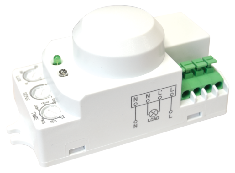 Czujnik ruchu, mikrofalowy do oprawy 230V, 50HZ, 5,8GHz, 360°, 1-8m, 10s-12min, 3-2000lux, IP20 TMB-L01G Tracon Electric