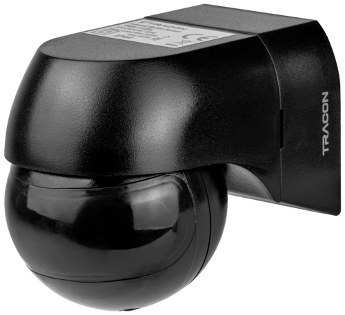 Czujnik ruchu montowany na ścianie, czarny 230V, 50Hz, 180°, max. 12m, 10s-15min, 3-2000lux, IP44 TMB-112BL Tracon Electric