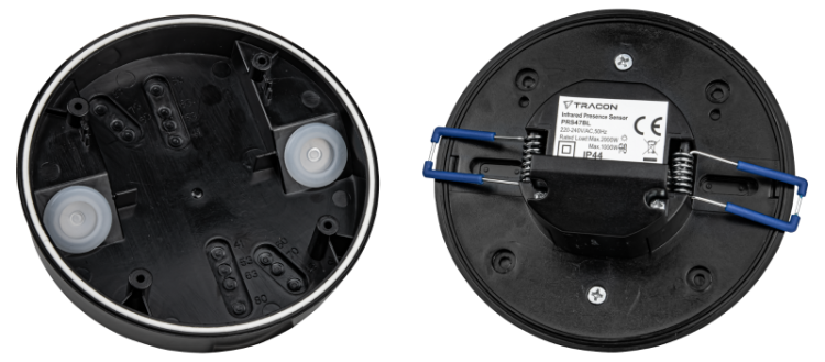 Czujnik obecności, czarny 230V, 50Hz, 360°, 1000W, 1-20m, 10s-30min, 3-2000lux, IP44 PRS47BL Tracon Electric