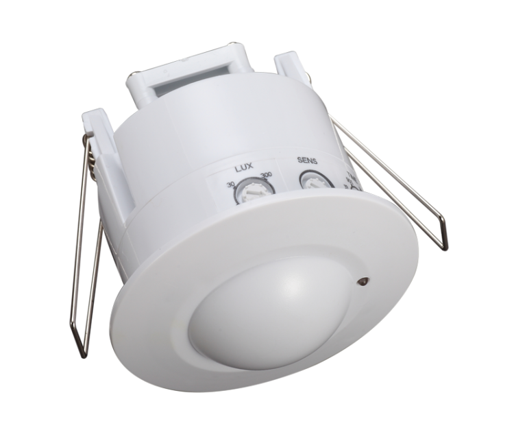 Podtynkowy czujnik ruchu, radaros, biały 230V, 50Hz, 5,8GHz, 360°, 1-8m, 10s-12 min, 3-2000lux, IP20 TMB-061R Tracon Electric