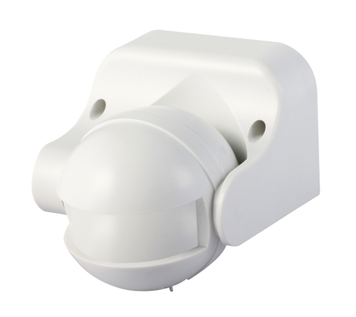 Naścienny radarowy czujnik ruchu, biały 230V, 50Hz 5,8GHz, 180°, 5-15m, 10s-12min, 3-2000lux, IP44 TMB-152R Tracon Electric