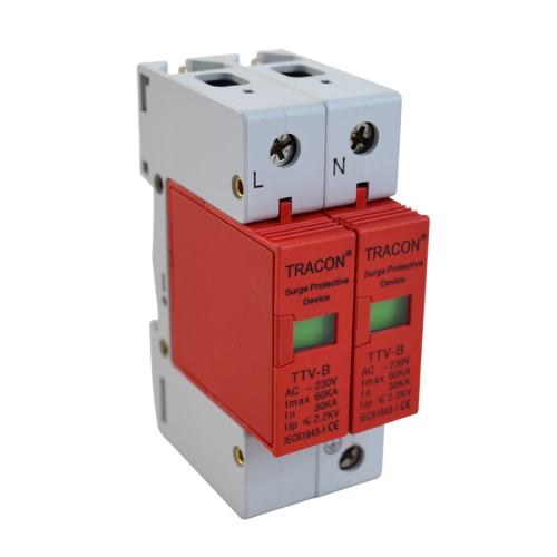 Ogranicznik przepięć, Typ 2 30kA, 2P TTV-B230 Tracon Electric
