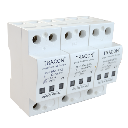 Ogranicznik przepięć, Typ 2 40kA, 3P TTV-B340 Tracon Electric