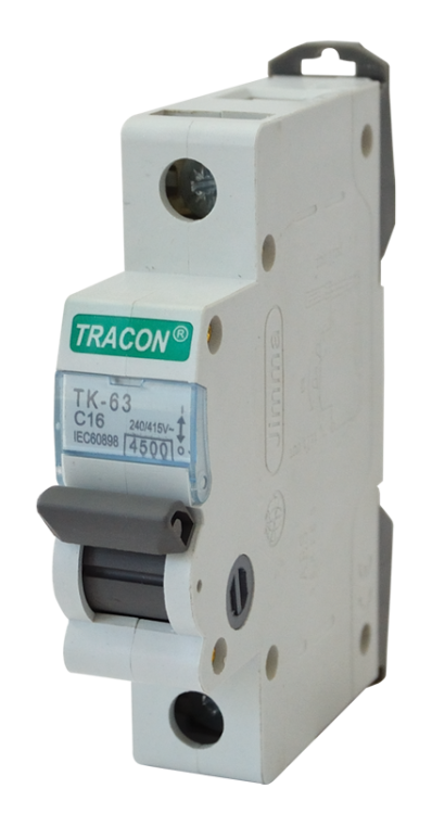 Wyłącznik nadprądowy 4,5kA, 1 pol, B 63A, 4,5 kA MB-1B-63 Tracon Electric