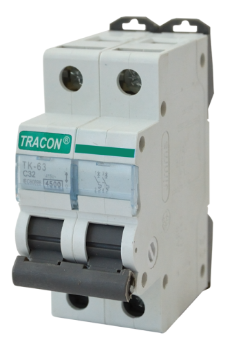 Wyłącznik nadprądowy 4,5kA, 2 pol, B 20A, 4,5 kA MB-2B-20 Tracon Electric