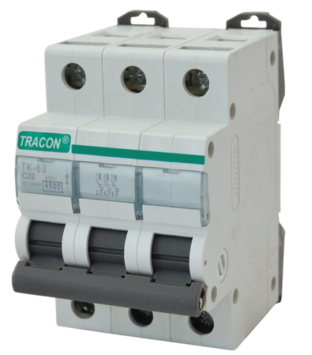 Wyłącznik nadprądowy 4,5kA, 3 pol, B 10A, 4,5 kA MB-3B-10 Tracon Electric