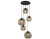 Lampa sufitowa wisząca Industrialna Loft VETRO V zwis 7642 NOWODVORSKI Lighting E27 x5 nowoczesna oświetleniowa żyrandol szklana przyciemniana dymiona kula metal czarna przezroczysta szkło dymione Inspiracje Premium