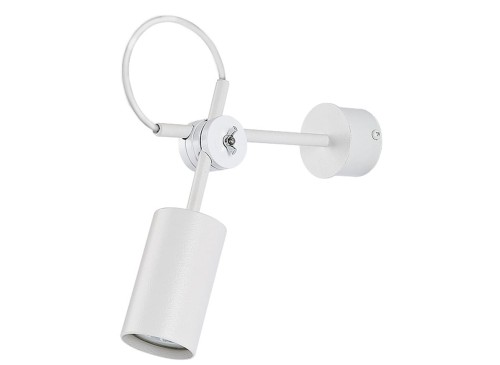 Lampa ścienna Kinkiet Industrialny Loft EYE WHITE I 5654 NOWODVORSKI Lighting nowoczesna oprawa oświetleniowa punktowa lampa metal biała biały pojedynczy Inspiracje Premium