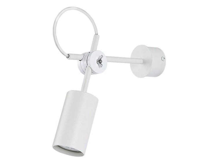 Lampa ścienna Kinkiet Industrialny Loft EYE WHITE I 5654 NOWODVORSKI Lighting nowoczesna oprawa oświetleniowa punktowa lampa metal biała biały pojedynczy Inspiracje Premium