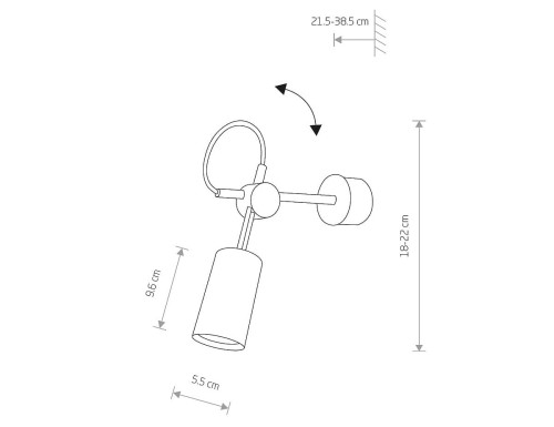 Lampa ścienna Kinkiet Industrialny Loft EYE WHITE I 5654 NOWODVORSKI Lighting nowoczesna oprawa oświetleniowa punktowa lampa metal biała biały pojedynczy Inspiracje Premium