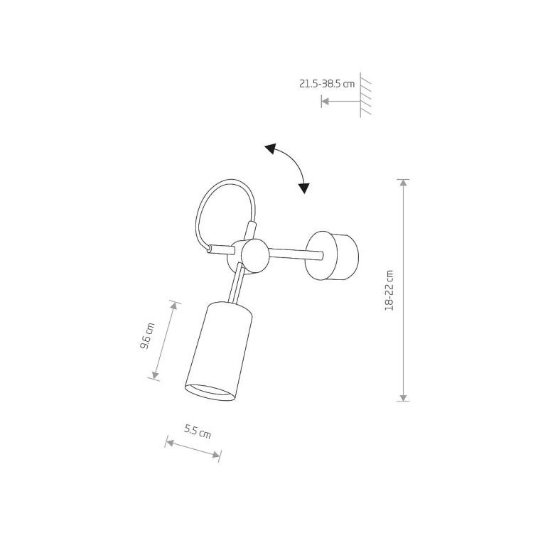 Lampa ścienna Kinkiet Loft EYE BLACK I kinkiet 6842 NOWODVORSKI Lighting nowoczesna punktowa oświetleniowa metal czarny czarna Inspiracje Premium