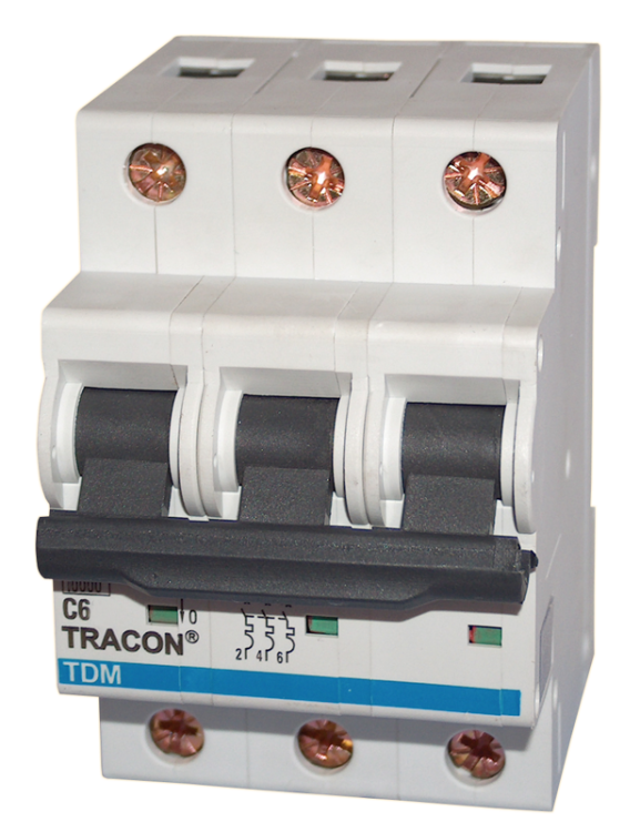 Wyłącznik nadprądowy, 3 pol, charakterystyka B 32A, 10kA TDM-3B-32 Tracon Electric