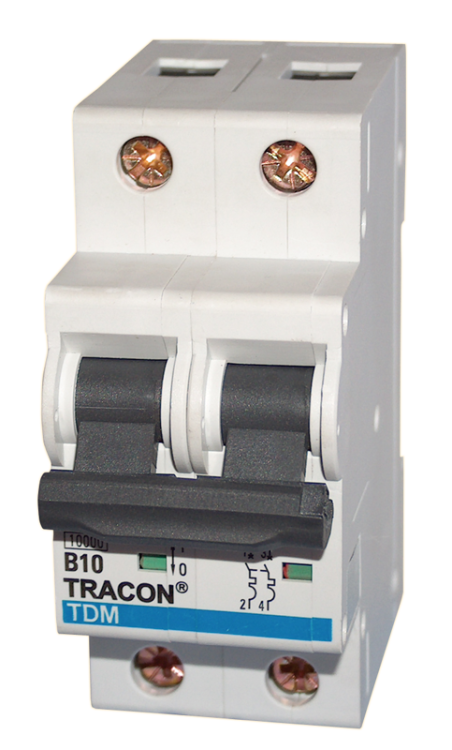 Wyłącznik nadprądowy, 2 pol, charakterystyka C 20A, 10kA TDM-2C-20 Tracon Electric