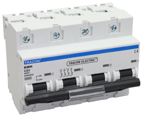 Wyłącznik nadprądowy o dużej mocy, 4 pol, charakterystyka C 63A, 6kA KMH-463 Tracon Electric