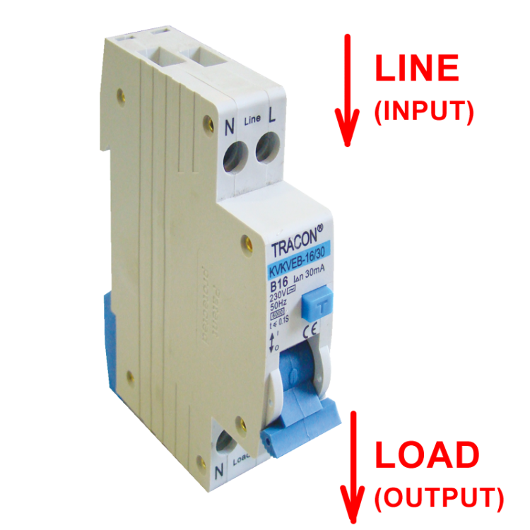 Kombinowany wył. ochronny, elektroniczny, 2P, 1 mod, char. B B25, 30mA, 6kA, AC, E3 KVKVEB-25/30 Tracon Electric
