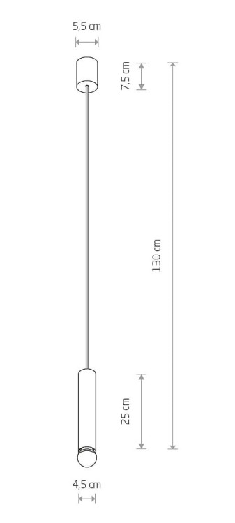 Lampa sufitowa wisząca punktowa Industrialna BATON SOLID BRASS M 7851 NOWODVORSKI Lighting E27 Loft nowoczesna oprawa oświetleniowa żyrandol tuba zwis mosiądz złota złoto-czarna pojedyncza zwis metal Inspiracje Premium