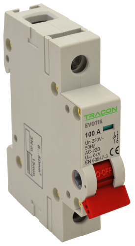 Rozłącznik instalacyjny 1P, 125A TIK1-125 Tracon Electric