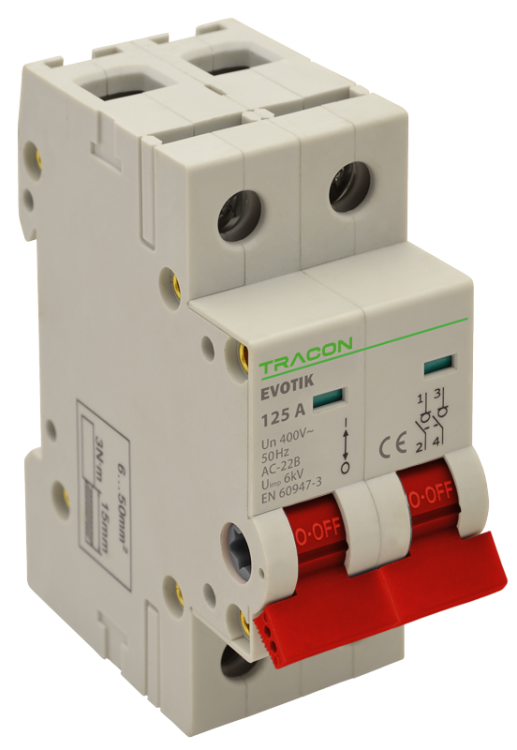 Rozłącznik instalacyjny 2P, 125A TIK2-125 Tracon Electric