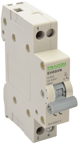 Przełącznik wyboru zasilania na szynę 1P, 63A SVK1-63 Tracon Electric