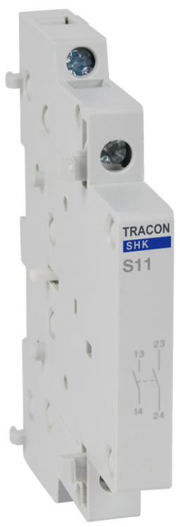 Styk pomocniczy do styczników SHK 0,5 Mod, 1NO+1NC, AC12 (230V) 5A SHK-S11 Tracon Electric