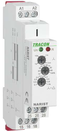 Przekaźnik gwiazda-trójkąt AC/DC12-240V, t1:0,1s-10min t2:0,1s-1s 16A/AC1, 250VAC/24VDC NARIST Tracon Electric
