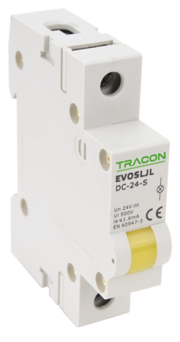 Modułowa lampka sygnalizacyjna LED, żółta 24V DC SLJL-DC24-S Tracon Electric