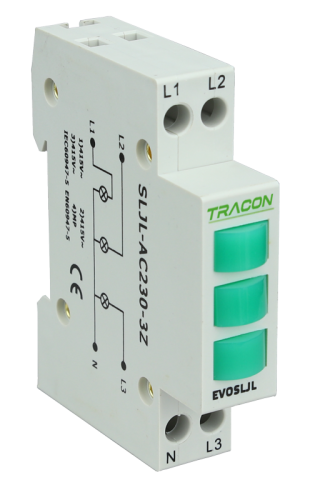 Wskaźnik optyczny LED3 x zielony 3×230V AC SLJL-AC230-3Z Tracon Electric
