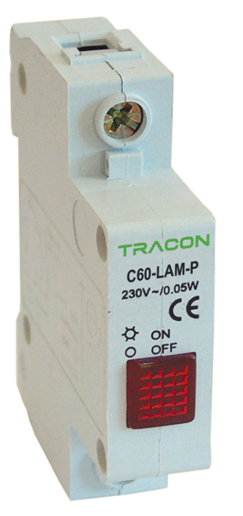 Lampka sygnalizacyjna LED, czerwona 230V, 0,6 W C60-LAM-P-L Tracon Electric