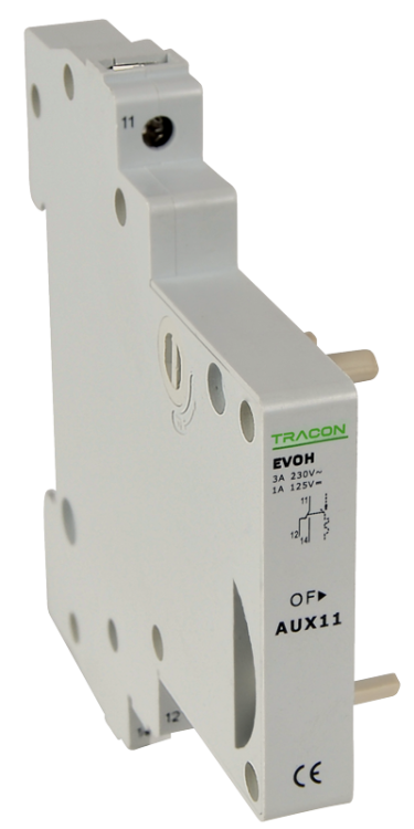 Styk pomocniczy do wyłączników nadprądowych EVOH 230V, 50Hz, In:6A W=9mm; 0,5-4mm2 EVOH-AUX11 Tracon Electric