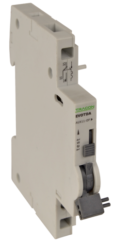 Styk pomocniczy do EVOTDA 230V, 50Hz, In:6A W=9mm; 0,5-4mm2 EVOTDA-AUX11 Tracon Electric