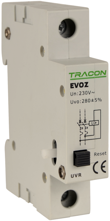 Wyzwalacz podnapięciowy do wyłączników EVOZ Un:230VAC, 50Hz, Udown:170VAC EVOZ-UVR Tracon Electric
