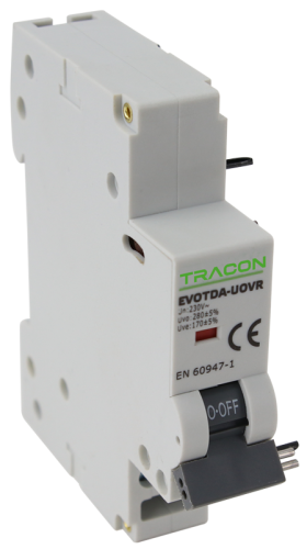 Wyzwalacz wzrostu i spadku napięcia do EVOTDA Un:230VAC, 50Hz, Udown:170VAC, Uup:270VAC EVOTDA-UOVR Tracon Electric