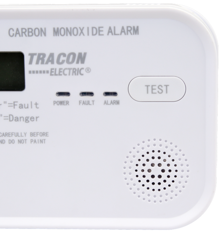 Czujnik tlenku węgla (CO) 4,5 VDC (3×1,5V AA), >85 dB CO218A Tracon Electric