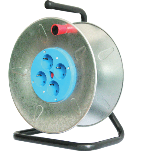 Pusty bęben kablowy schuko 4×SCHUKO, IP20, max: 50 m, H05VV-F KD-DOB Tracon Electric