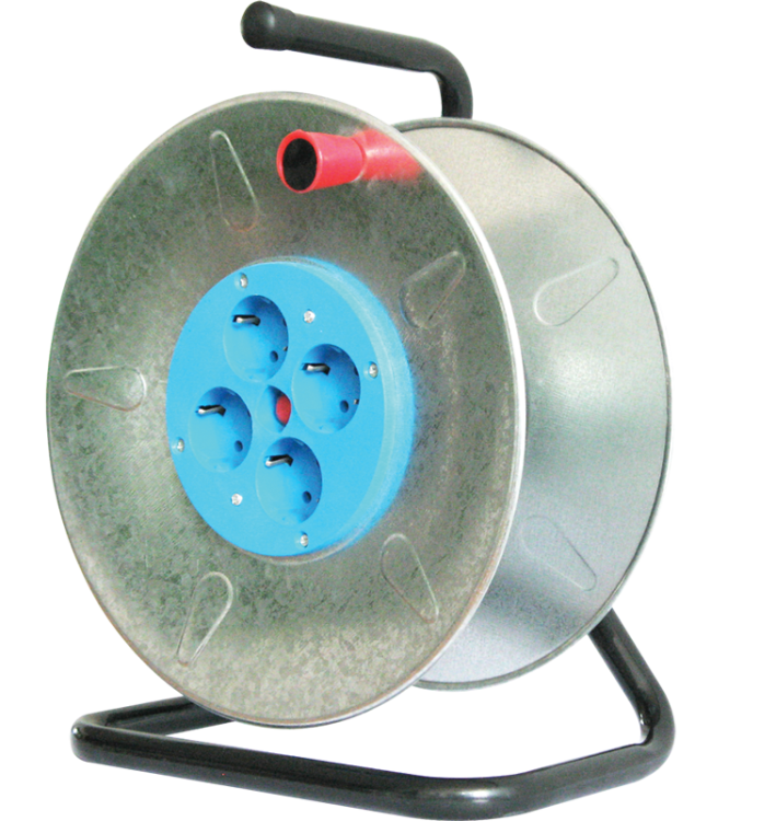 Pusty bęben kablowy schuko 4×SCHUKO, IP20, max: 50 m, H05VV-F KD-DOB Tracon Electric