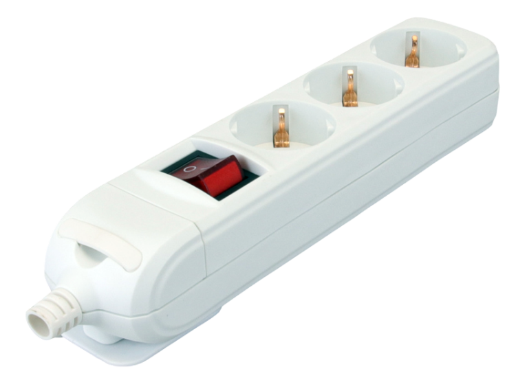 Gniazdo przedłużacza, schuko, z wyłącznikiem 3×SCHUKO, max.16A, 250VAC HUR-03K Tracon Electric